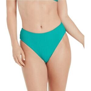 Volcom Women's Teal Simply Rib Retro Bikini Bottom Size XS